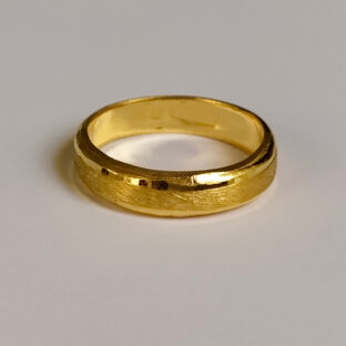 แหวนทองคำแท้ 96.5% น้ำหนัก ครึ่งสลึง ( 1.9 กรัม ) ไซส์ #57 รุ่น GR965-1.9-78