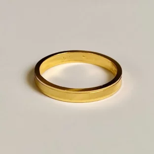 แหวนทองคำแท้ 96.5% น้ำหนัก ครึ่งสลึง ( 1.9 กรัม ) ไซส์ #60 รุ่น GR965-1.9-90