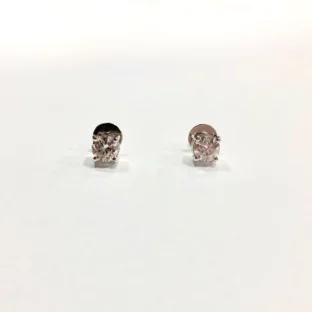 moissanite 18k white gold earrings